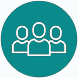 A group of people in a circle gathered by a manufacturing recruitment agency.