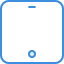 A blue square icon on a black background representing manufacturing recruitment.