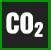 The co2 logo on a green background.